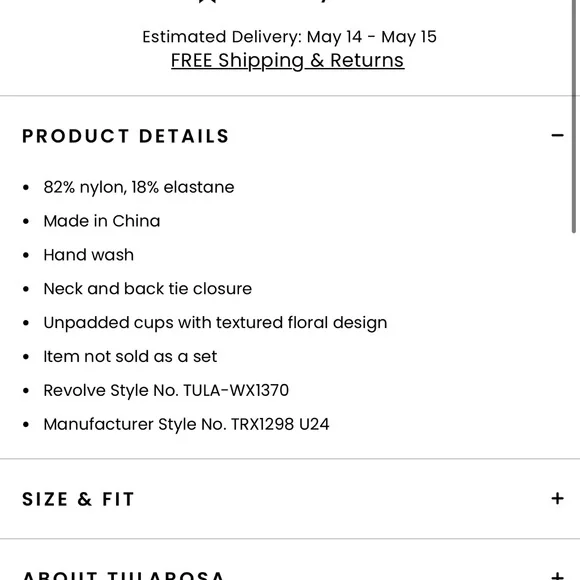 Revolve Tularosa Zae Bikini Top and Bottom - NWOT - Picture 6 of 16